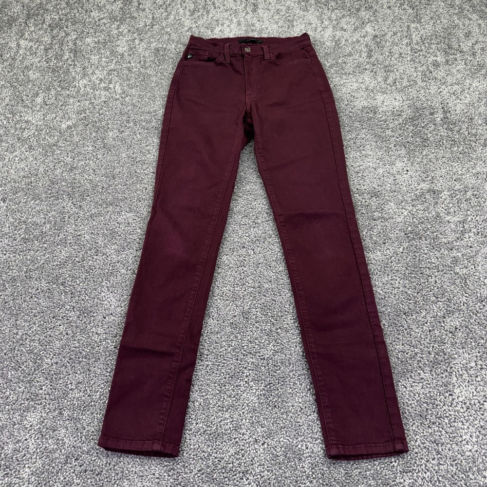 KanCan Jeans Womens 7/27 Red Skinny Slim Stretch Dark Wash Denim Casual City